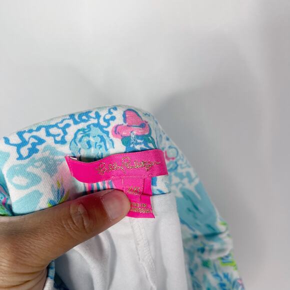 Lilly Pulitzer XXS Blue Green Madison Skort What A Lovely Place Print Shorts - Picture 7 of 11